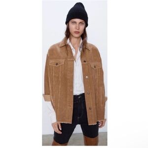 ZARA Oversized Corduroy Jacket small